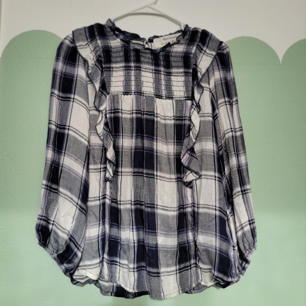HALEY LONDON women ruffle long sleeve blouse size M